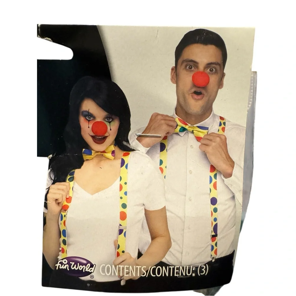 NWT Fun World Teen/ Adult Clown‎  Costume Accessory Set Halloween Cosplay - Picture 2 of 4